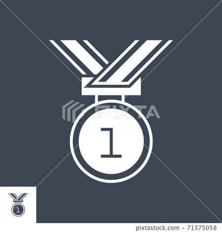 Award Related Vector Glyph Icon. 71375058