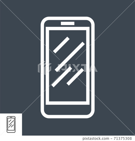 Smartphone Related Vector Line Icon. Smartphone Related Vector Line Icon. 71375308