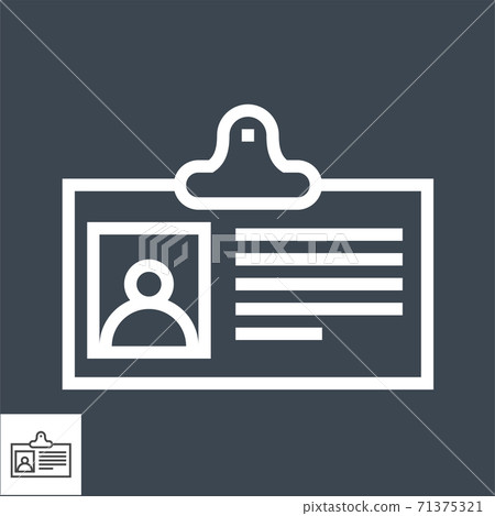 Identification Card Thin Line Vector Icon 71375321