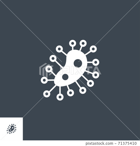 Microbe related vector glyph icon. Microbe related vector glyph icon. 71375410