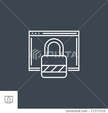 Web Security Line Icon - Stock Illustration [71375520] - PIXTA
