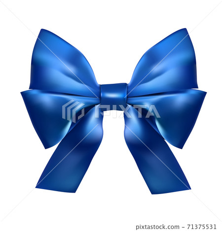 Realistic Silk Bow on white Vector Illustration Realistic Silk Bow on white Vector Illustration 71375531