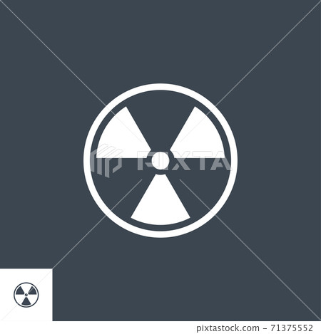 Radioactive related vector glyph icon. Radioactive related vector glyph icon. 71375552