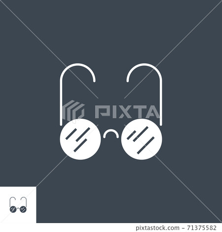 Glasses related vector glyph icon. Glasses related vector glyph icon. 71375582