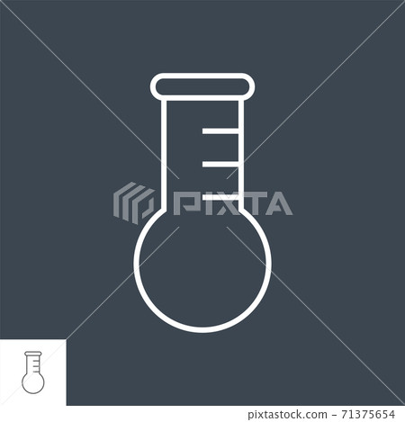 Test tube related vector thin line icon. - Stock Illustration [71375654 ...