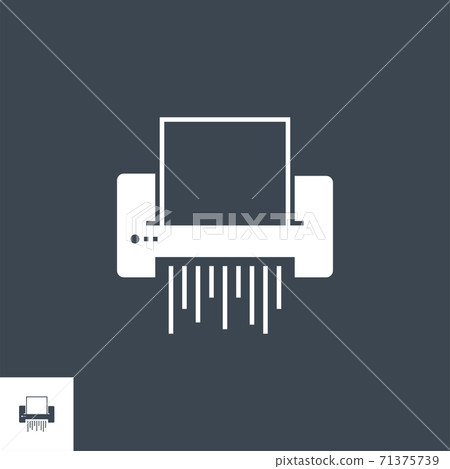 Paper Shredder related vector glyph icon. Paper Shredder related vector glyph icon. 71375739