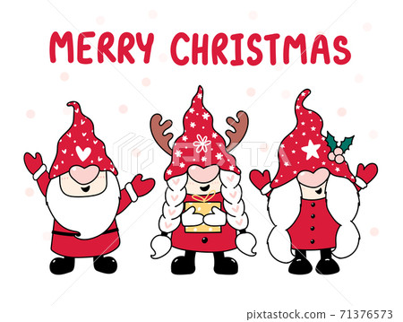 tree Happy Gnome in red hat, merry christmas, cartoon vecotr outline, idea for greeting card, kid print tree Happy Gnome in red hat, merry christmas, cartoon vecotr outline, idea for greeting card, kid print 71376573