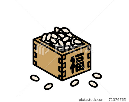 裝在盒子裡的Setsubun Bean Maki Bean Bean 裝在盒子裡的Setsubun Bean Maki Bean Bean 71376765