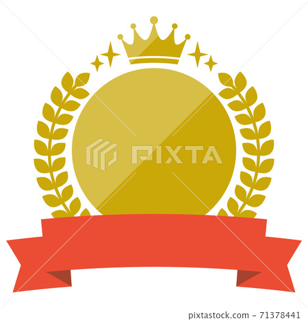 簡單的金桂冠和紅絲帶排名框架 簡單的金桂冠和紅絲帶排名框架 71378441