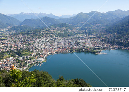 View of Lugano from Mount San Salvatore, Lugano, Switzerland View of Lugano from Mount San Salvatore, Lugano, Switzerland 71378747