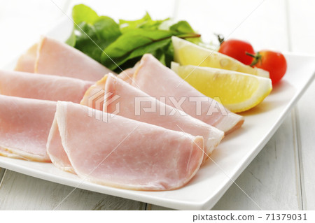 Served pork loin ham Served pork loin ham 71379031