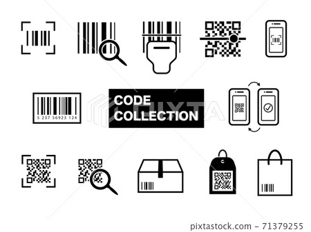 Icon barcode QR code 71379255