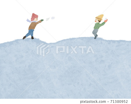Background of the snow battle - Stock Illustration [71380952] - PIXTA