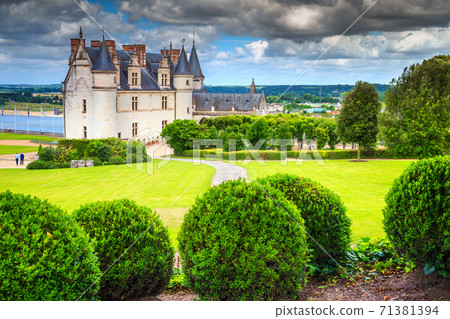 Wonderful famous castle of Amboise, Loire Valley, France, Europe  71381394