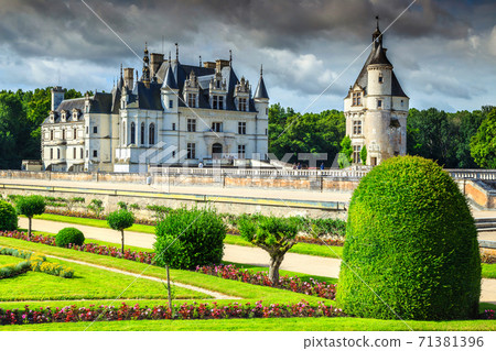 Amazing castle of Chenonceau, Loire Valley, France, Europe 71381396