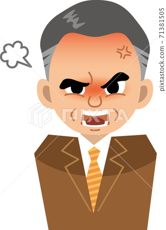 一個憤怒的中年男人的圖像插圖 一個憤怒的中年男人的圖像插圖 71381505