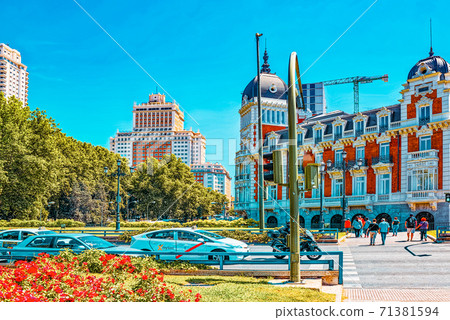 Palacio on Spain Square (Plaza de Espana) is a large square, a Palacio on Spain Square (Plaza de Espana) is a large square, a 71381594