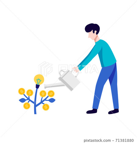 Watering Idea Tree Composition 71381880