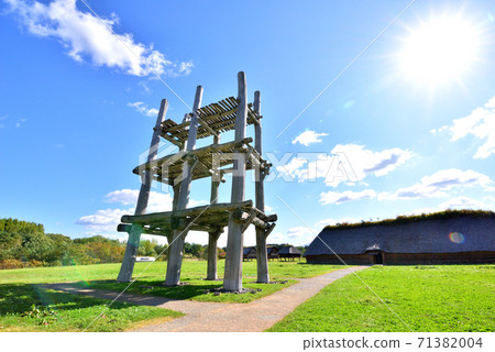 世界文化遺產丸井山內遺址特別歷史遺跡丸山遺址大土木柱建築青木城在繩文時代青森市坂井麻佐丸山 71382004