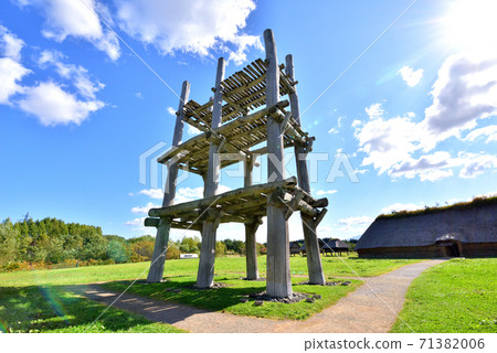 世界文化遺產丸井山內遺址特別歷史遺跡丸山遺址大土木柱建築青木城在繩文時代青森市坂井麻佐丸山 71382006