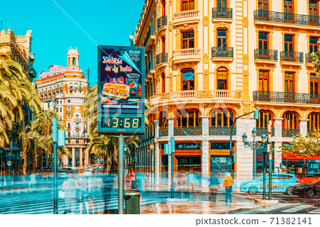 City views of Valencia, the third largest city in Spain. 71382141