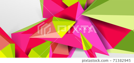3d low poly abstract shape background vector illustration 71382945