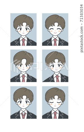 OK例子，NG例子，男學生，證明照片的載體 71383034