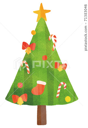 水彩聖誕樹 71383046