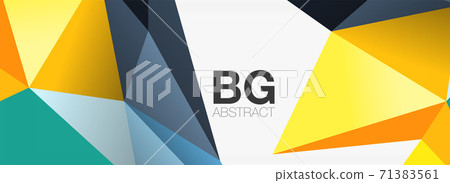 3d mosaic abstract backgrounds, low poly shape geometric design 71383561