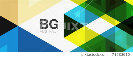 Mosaic triangle pattern abstract background for cover, banner, flyer and poster and other template 71383610
