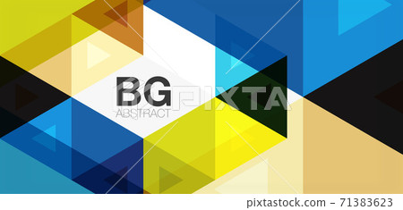 Mosaic triangle pattern abstract background for cover, banner, flyer and poster and other template 71383623