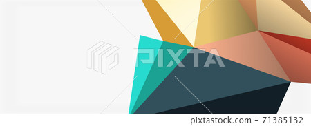 3d mosaic abstract backgrounds, low poly shape geometric design 71385132