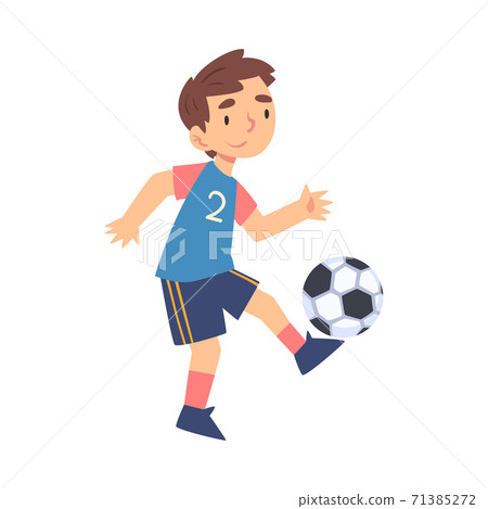 Cute Boy Playing Soccer, Kid Doing Sports, Healthy Lifestyle Concept Cartoon Style Vector Illustration Cute Boy Playing Soccer, Kid Doing Sports, Healthy Lifestyle Concept Cartoon Style Vector Illustration 71385272