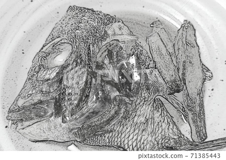 Homemade "natural sea bream simmered in ara" from Akashi, which does not look good but is homely and simple. 71385443
