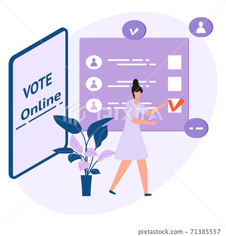 Vote Online Vector People Election E-voting 71385557