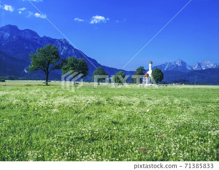 Germany St. Coroman Church and Meadow Germany St. Coroman Church and Meadow 71385833