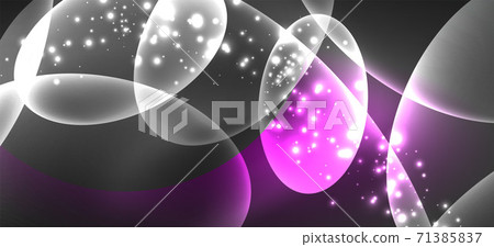Neon ellipses abstract backgrounds. Shiny bright round shapes glowing in the dark. Vector futuristic illustrations for covers, banners, flyers and posters and other Neon ellipses abstract backgrounds. Shiny bright round shapes glowing in the dark. Vector futuristic illustrations for covers, banners, flyers and posters and other 71385837