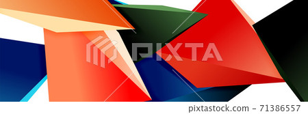 Triangle mosaic abstract background, 3d triangular low poly shapes. Geometric vector illustration for covers, banners, flyers and posters and other Triangle mosaic abstract background, 3d triangular low poly shapes. Geometric vector illustration for covers, banners, flyers and posters and other 71386557