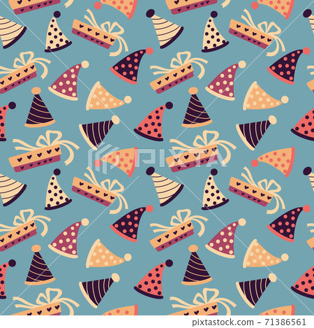 Celebratory seamless pattern. birthday pattern seamless vector Celebratory seamless pattern. birthday pattern seamless vector 71386561