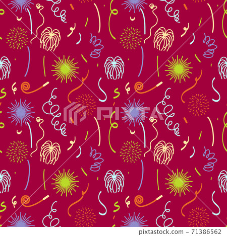 Happy birthday. Seamless bright background with , stars and confetti. Happy birthday. Seamless bright background with , stars and confetti. 71386562