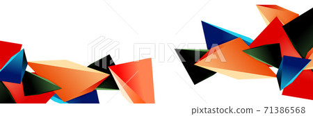 Triangle mosaic abstract background, 3d triangular low poly shapes. Geometric vector illustration for covers, banners, flyers and posters and other Triangle mosaic abstract background, 3d triangular low poly shapes. Geometric vector illustration for covers, banners, flyers and posters and other 71386568