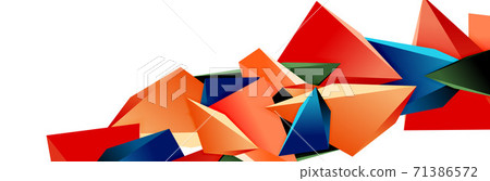 Triangle mosaic abstract background, 3d triangular low poly shapes. Geometric vector illustration for covers, banners, flyers and posters and other Triangle mosaic abstract background, 3d triangular low poly shapes. Geometric vector illustration for covers, banners, flyers and posters and other 71386572