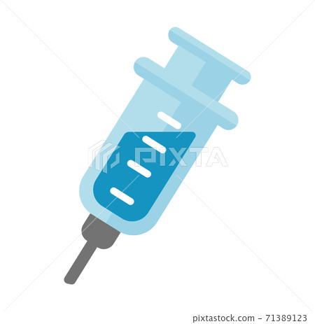注射矢量顏色圖標（新冠狀病毒/ COVID-19 /疫苗） 71389123