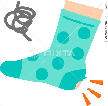Cute socks with holes in the heel 71389628
