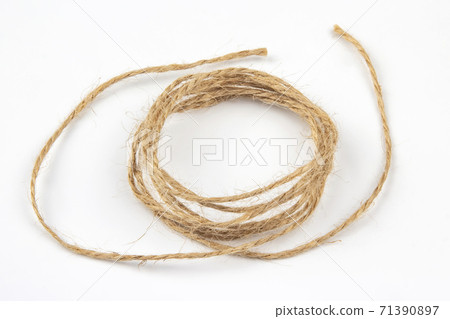 rope made of natural material on a white background 71390897