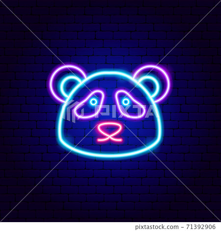 Panda Neon Sign - Stock Illustration [71392906] - PIXTA