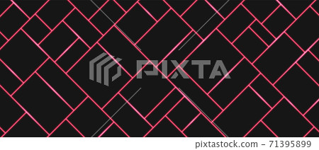 Abstract black background, red light line mosaic, diagonal shape, dark minimal design with copy space, vector illustration 71395899