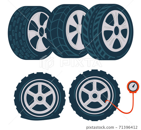 Car tyre pressure measuring and car maintenance 71396412