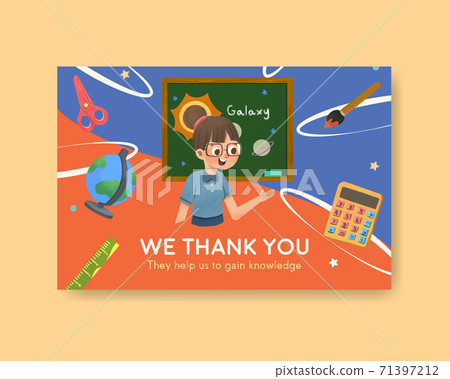 Facebook template with teacher's day concept design for social media and community watercolor vector illustration Facebook template with teacher's day concept design for social media and community watercolor vector illustration 71397212