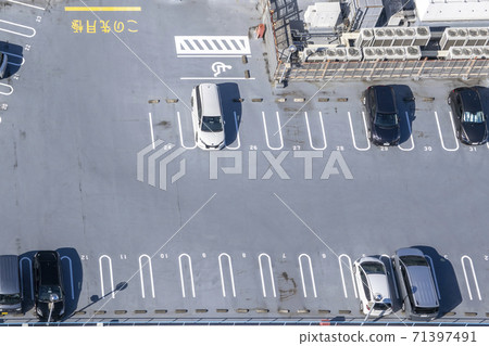 Parking lot on the roof of the building Parking lot on the roof of the building 71397491